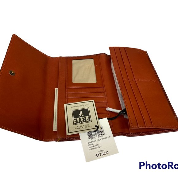 NWT FRYE Wallet Campus Stitch Trifold Leather Wallet - Picture 4 of 4